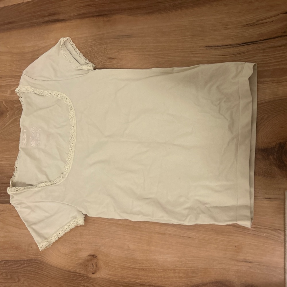 Wild Fable Cream Lace Detail Top
